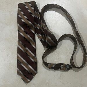 Georgia Salvi Italy Classic Brown Striped Men's Tie